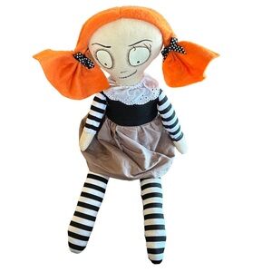 Debi Lilly Gothic Rag Doll Girl • Zombie Plush Shelf Sitter • Tim Burton Style